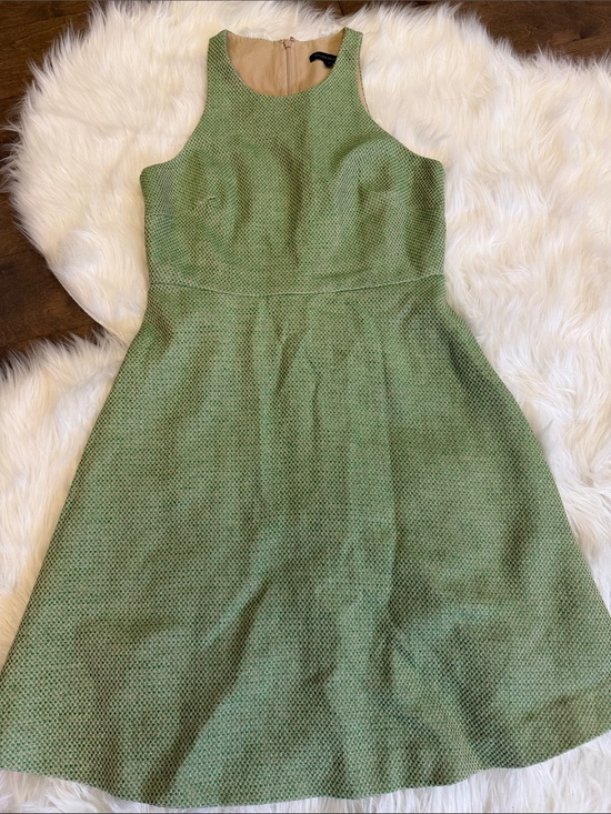 Banana Republic Dresses & Skirts - Banana Republic Olive Green Textured Fit-and-Flare Midi Dress